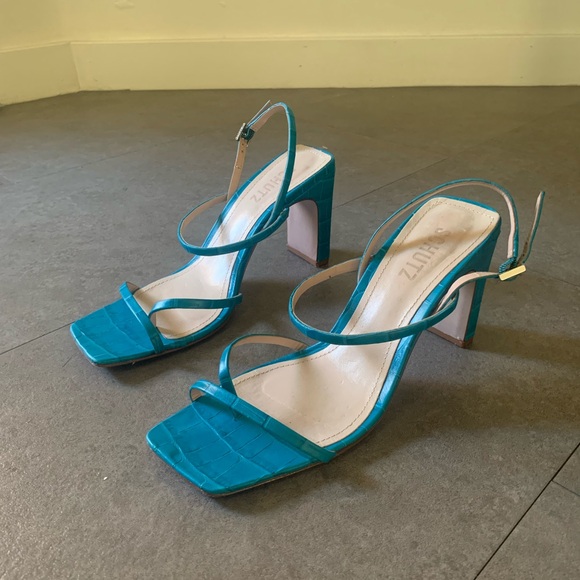 Schutz Aurora Sandals Blue Size 7.5B - Picture 3 of 9